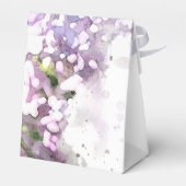 Lila Lilac Blume Wasserfarbenhochzeit Geschenkschachtel (Rückseite)