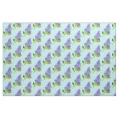 Lila Lilac Blume Watercolor Blue Stoff (Yard (91,4 cm))