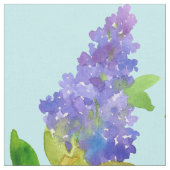 Lila Lilac Blume Watercolor Blue Stoff (Nahaufnahme)