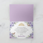 Lila Lilac Blumenkleid Quinceanera Sweet 16 Dankeskarte (Innenseite)