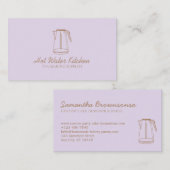 Lila Lilac Blush Kitchen Utensil Teekessel Visitenkarte (Vorne/Hinten)