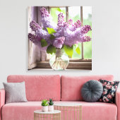 Lila Lilac Bouquet Leinwanddruck (Insitu (Wohnzimmer))