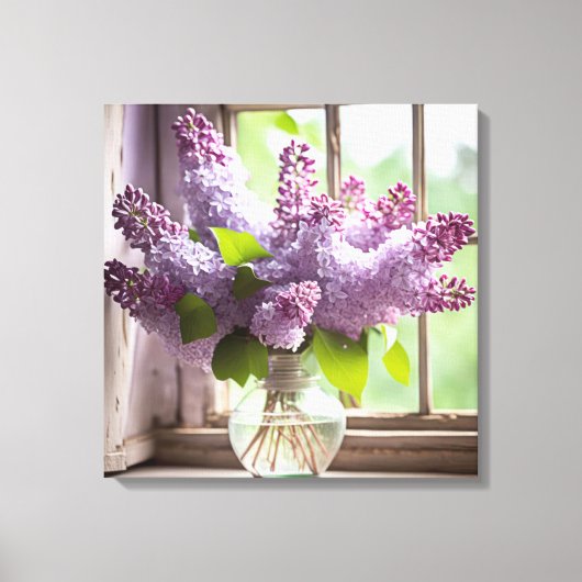 Lila Lilac Bouquet Leinwanddruck (Vorderseite)