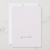 Lila Lilac Bow Brautparty Einladung (Rückseite)