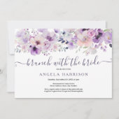 Lila Lilac Brunch mit Brautdusche Einladung (Vorderseite)