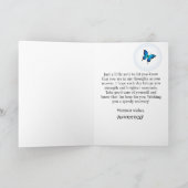 Lila Lilac Denken Sie Boho Moderne Trendy Dankeskarte (Innenseite)