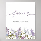 Lila Lilac-Favoriten-Zeichen Poster (Vorne)