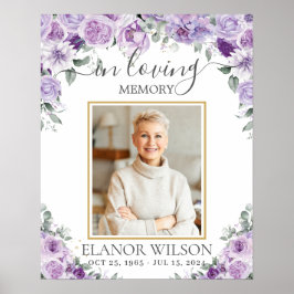 Lila Lilac Floral Beerdigung Memorial Picture Foto Poster