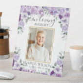 Lila Lilac Floral Beerdigung Memorial Picture Foto Sockelschild (In Situ)