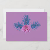 Lila Lilac Floral Boho Moderne trendige Einladung (Rückseite)