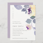 Lila LILAC-FLORAL-BRAUTPARTY Dankeskarte (Vorne/Hinten)