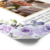 Lila Lilac Floral Foto Beerdigung gemeinsame Erinn Poster (Ecke)