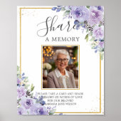 Lila Lilac Floral Foto Beerdigung gemeinsame Erinn Poster (Vorne)