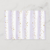 Lila Lilac Floral Garden Diaper Raffle Baby Girl Begleitkarte (Rückseite)