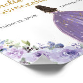 Lila Lilac Floral Girl Quinceañera Willkommen Poster (Ecke)
