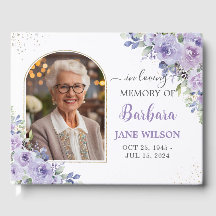 Lila Lilac Floral Gold Gedenkfest Beerdigung Foto