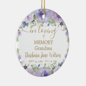 Lila Lilac Floral Love Memory Memorial Foto Keramik Ornament (Rechts)