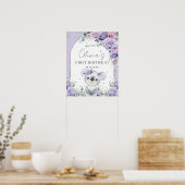 Lila Lilac Floral Niedlich Koala Arch 1. Geburtsta Poster (Küche)
