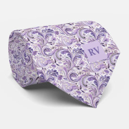 Lila Lilac Floral Paisley Krawatte