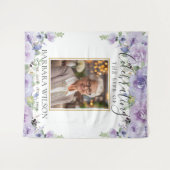 Lila Lilac Floral Picture Foto Beerdigung Gedenkst Wandteppich (Vorderseite (Horizontal))