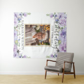 Lila Lilac Floral Picture Foto Beerdigung Gedenkst Wandteppich (Beispiel (Horizontal))