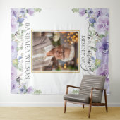 Lila Lilac Floral Picture Foto Beerdigung Gedenkst Wandteppich (Beispiel (Horizontal))