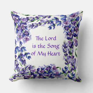 Lila Lilac Floral Reversible Decoration Pillow Kissen
