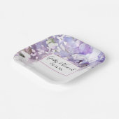 Lila Lilac Floral Watercolor Hochzeit Pappteller (Gewinkelt)