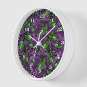 Lila Lilac Floral Wohngestaltung Uhr