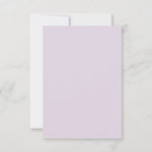 Lila Lilac Florals QR Code Wedding RSVP Card Einladung (Rückseite)