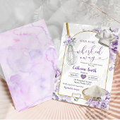 Lila Lilac flüstert weg Küche Brautparty Einladung