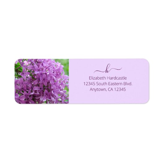 Lila Lilac Foto Monogram (Vorne)