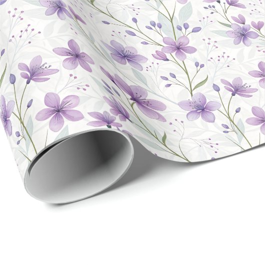 Lila Lilac Geschenkpapier (Rolleneckpunkt)