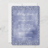 Lila Lilac Glitz Glam Glitzer Sparkle Einladung (Vorderseite)