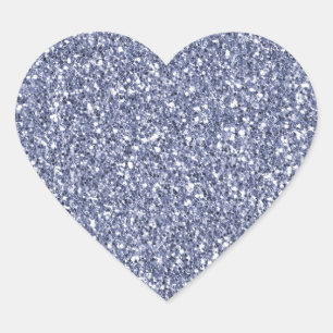 Lila Lilac Glitzer Herz-Aufkleber