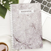 Lila Lilac Glitzer Marble Personalisiert Business Planer