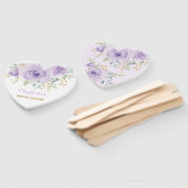 Lila Lilac Gold Floral Bridal Polterabend Fächer (Non-assembled)