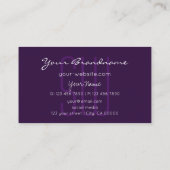 Lila Lilac Gradient Glitzer Stars mit Initialen Visitenkarte (Rückseite)