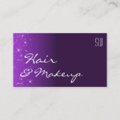 Lila Lilac Gradient Glitzer Stars mit Initialen Visitenkarte (Vorderseite)