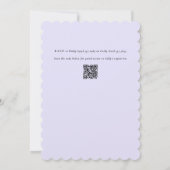 Lila Lilac Grandmillennial Brautparty Einladung (Rückseite)