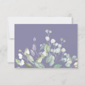 Lila Lilac Greenerity Wedding RSVP Card (Rückseite)