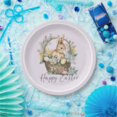 Lila Lilac Happy Oaster Bunny Pappteller (Party)