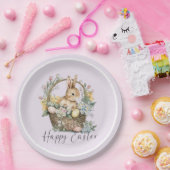 Lila Lilac Happy Oaster Bunny Pappteller (Party)