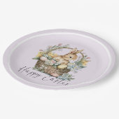 Lila Lilac Happy Oaster Bunny Pappteller (Schrägansicht)