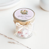 Lila Lilac Happy Oaster Bunny Runder Aufkleber