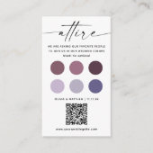 Lila Lilac Hochzeitskleid Codelpalette QR Begleitkarte (Vorderseite)