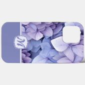 Lila Lilac Hübsch Hydrangea Monogramm Case-Mate iPhone Hülle (Rückseite (Horizontal))