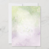 Lila Lilac Lavender Boho Chic BlumenWedding Einladung (Rückseite)