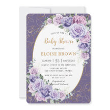 Lila Lilac Lavender Rose Blumenbaby Dusche
