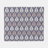 Lila Lilac Leaf Foliage Feather Art-Deko Muster Fleecedecke (Vorderseite (Horizontal))